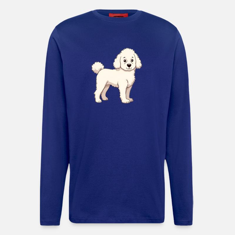 Weisser Pudel - Langarmshirt - made by SPREAD  - Iconic Blue