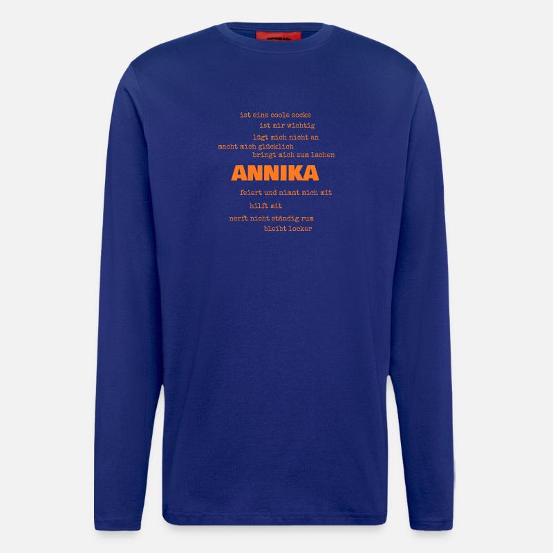 Annika als Spruch - Langarmshirt - made by SPREAD  - Iconic Blue