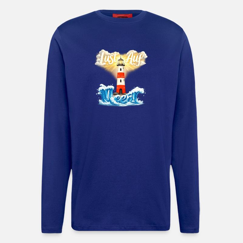 Lighthouse - Desire for the sea - Longsleeve - made by SPREAD - Iconic Blue