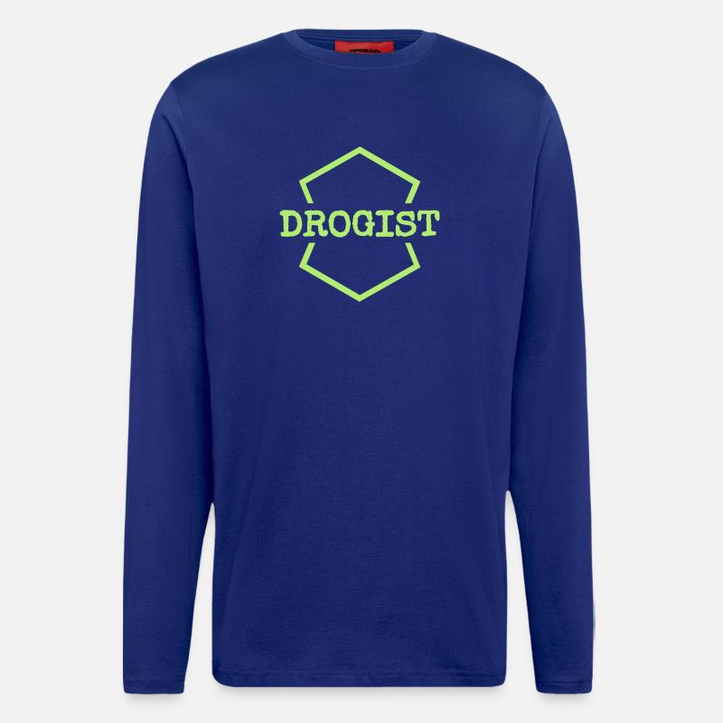Drogist Neon Hex Logo - Langarmshirt - made by SPREAD  - Iconic Blue