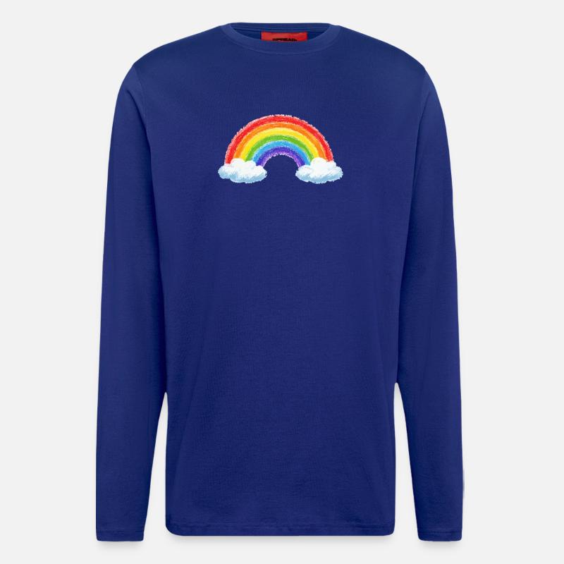 Rainbow over clouds - Longsleeve - made by SPREAD  - Iconic Blue