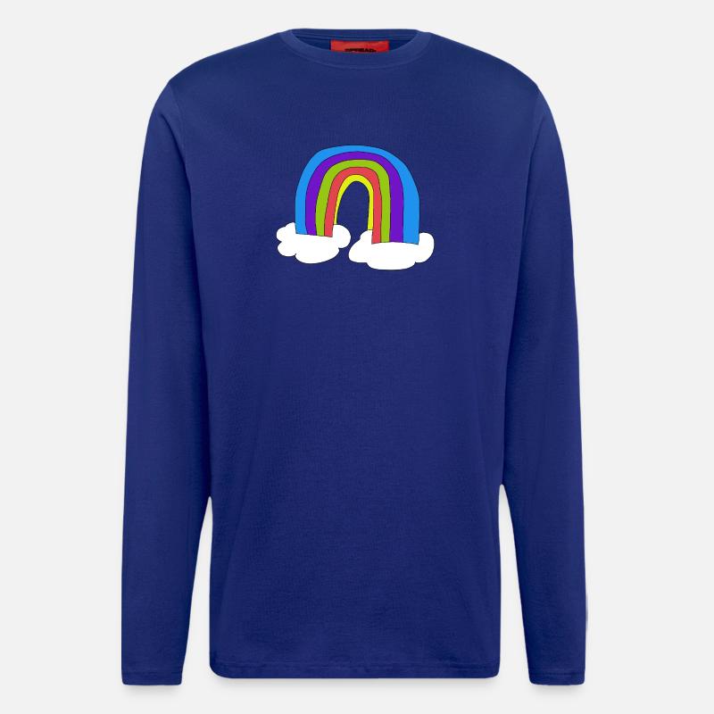 Regenbogen Kinder Kind  Wolken - Langarmshirt - made by SPREAD  - Iconic Blue