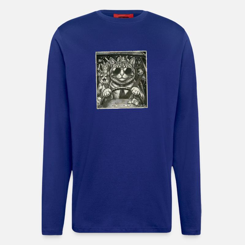 Cat flashed - Longsleeve - made by SPREAD  - Iconic Blue