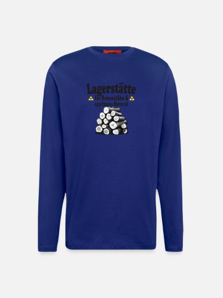 Lagerstätte Brennstäbe lustiger Holz Spruch - Langarmshirt - made by SPREAD  - Iconic Blue