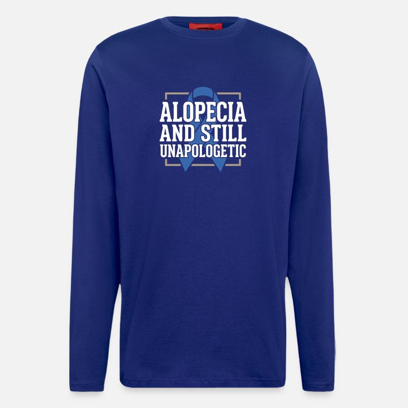 Alopezie-bewusstsein Alopecia Areata Haarausfall - Langarmshirt - made by SPREAD  - Iconic Blue