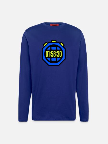 Stopwatch Best Time Half Marathon - Longsleeve - made by SPREAD - Iconic Blue