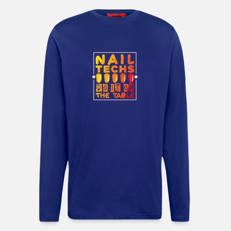 Nageldesigner Nageldesignerin Kosmetik Nagelstudio - Langarmshirt - made by SPREAD  - Iconic Blue