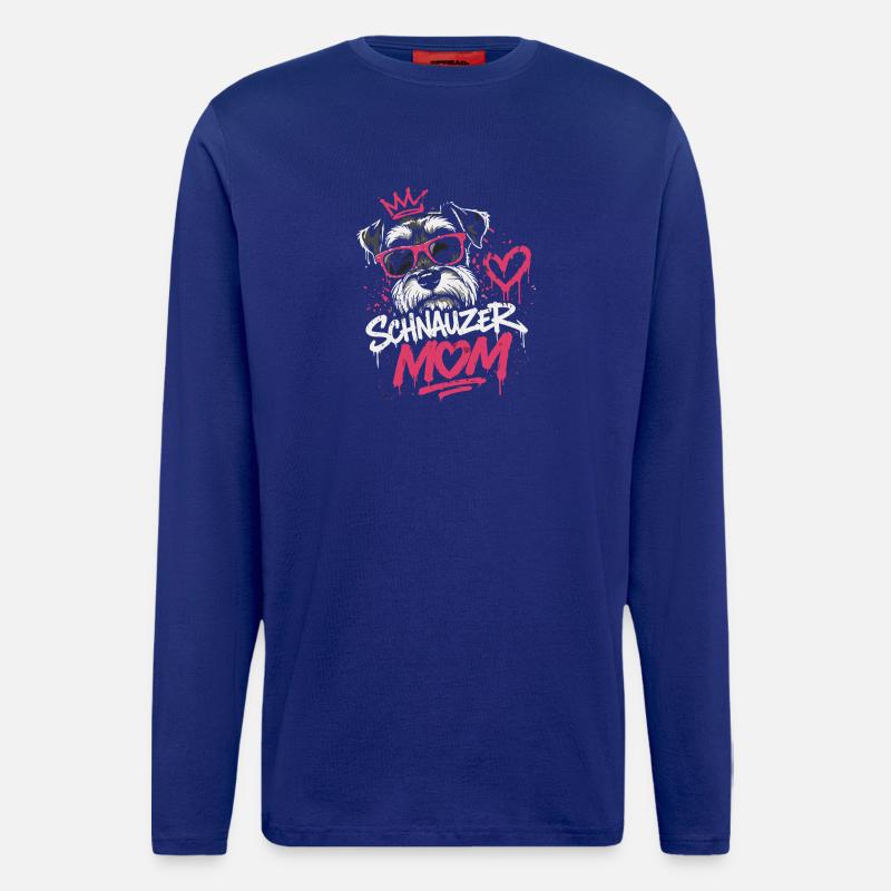 Schnauzer King Graffiti - Longsleeve - made by SPREAD  - Iconic Blue