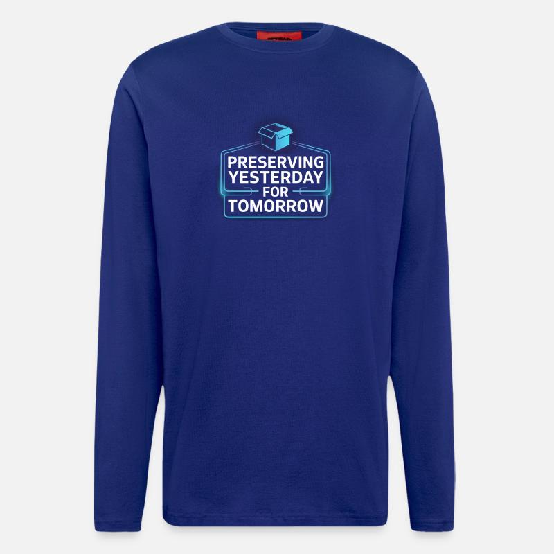 Neon-Nostalgie: Gestern bewahren - Langarmshirt - made by SPREAD  - Iconic Blue