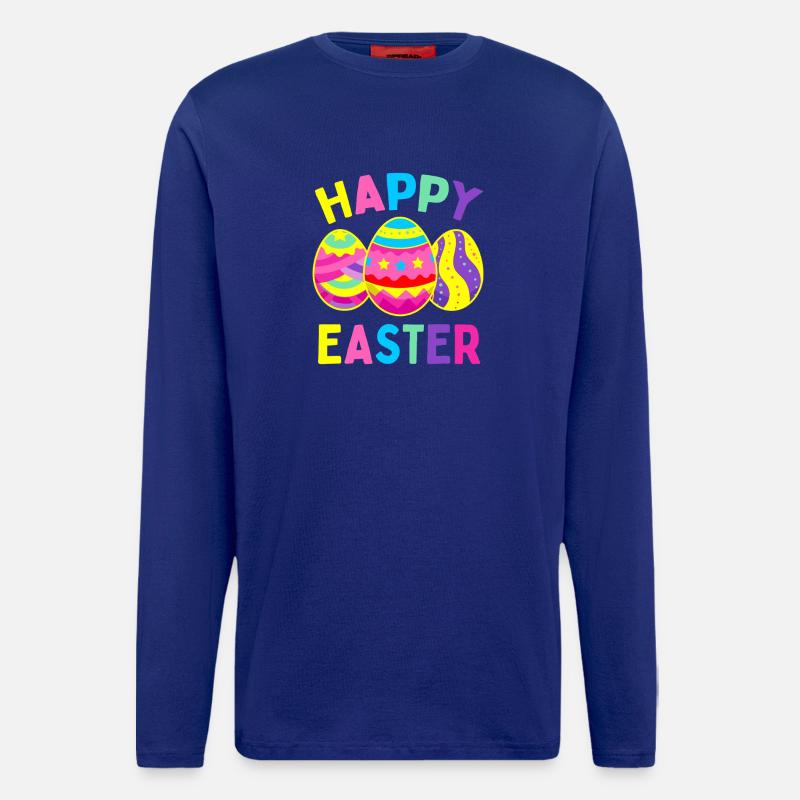 Vivid Easter Eggs Parade - Longsleeve - made by SPREAD - Iconic Blue