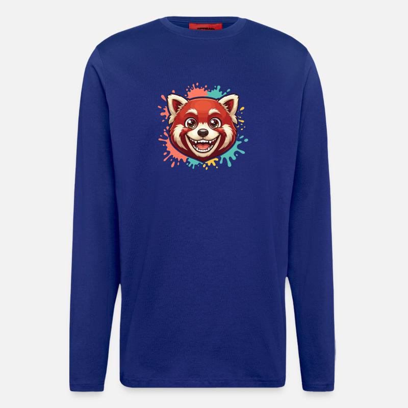 Red Panda Splash - Longsleeve - made by SPREAD  - Iconic Blue