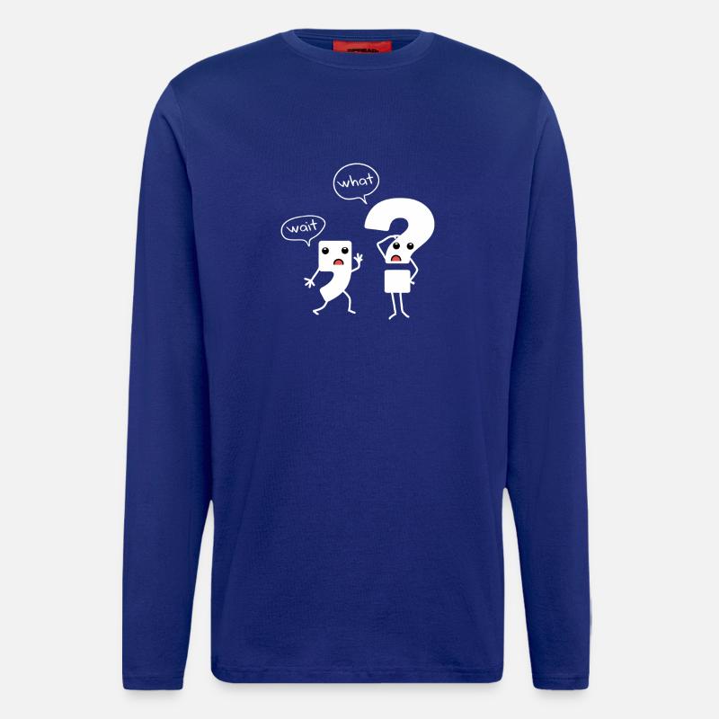 Wait What Duo Cartoon - Longsleeve - made by SPREAD - Iconic Blue