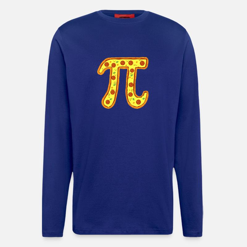Pizza Pi Emblem Peperoni-Symbol - Langarmshirt - made by SPREAD - Iconic Blue
