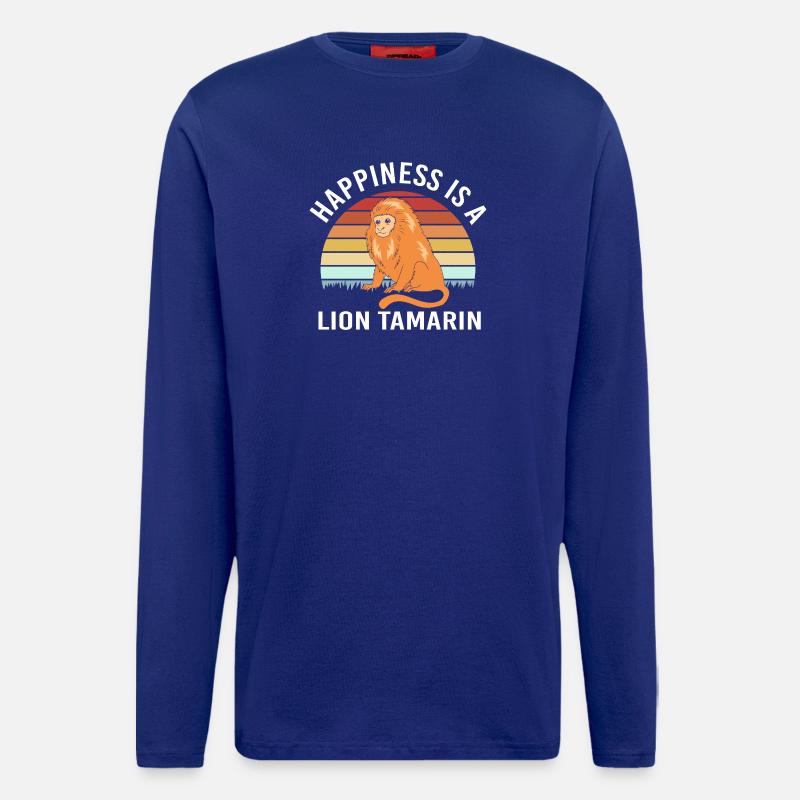 Tamarin Affe - Langarmshirt - made by SPREAD - Iconic Blue