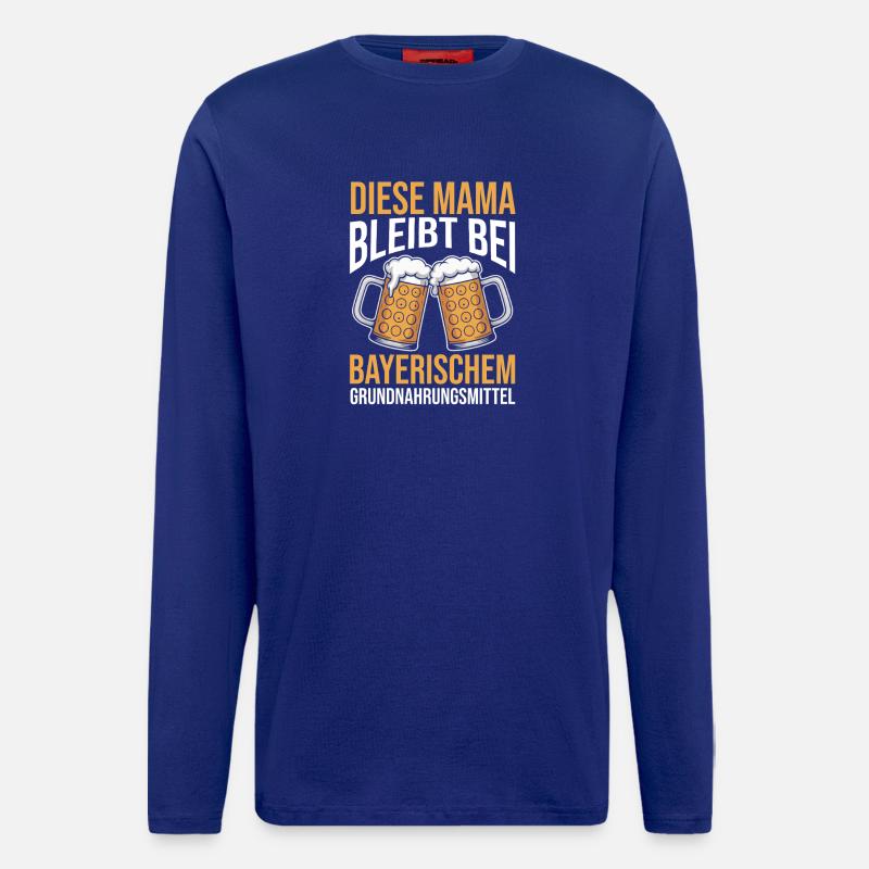 Bier Bierliebhaberin Mutter Mama - Langarmshirt - made by SPREAD  - Iconic Blue