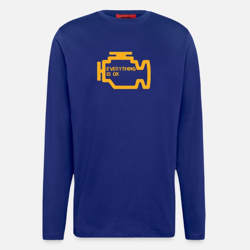 Motorkontrollleuchte - Langarmshirt - made by SPREAD - Iconic Blue