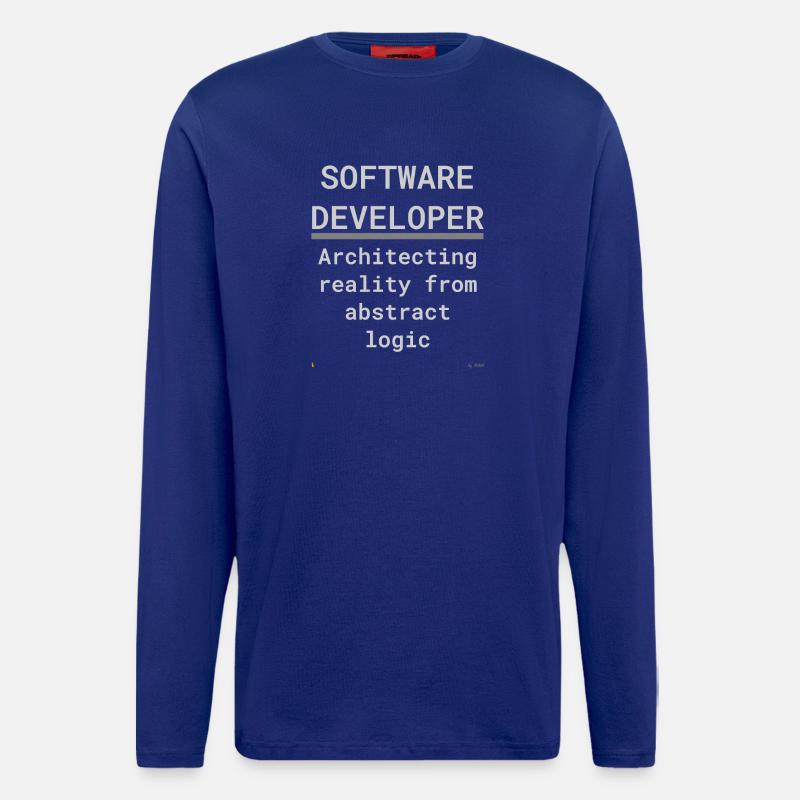 Software Developer: Logic Meets Reality - Longsleeve - made by SPREAD  - Iconic Blue