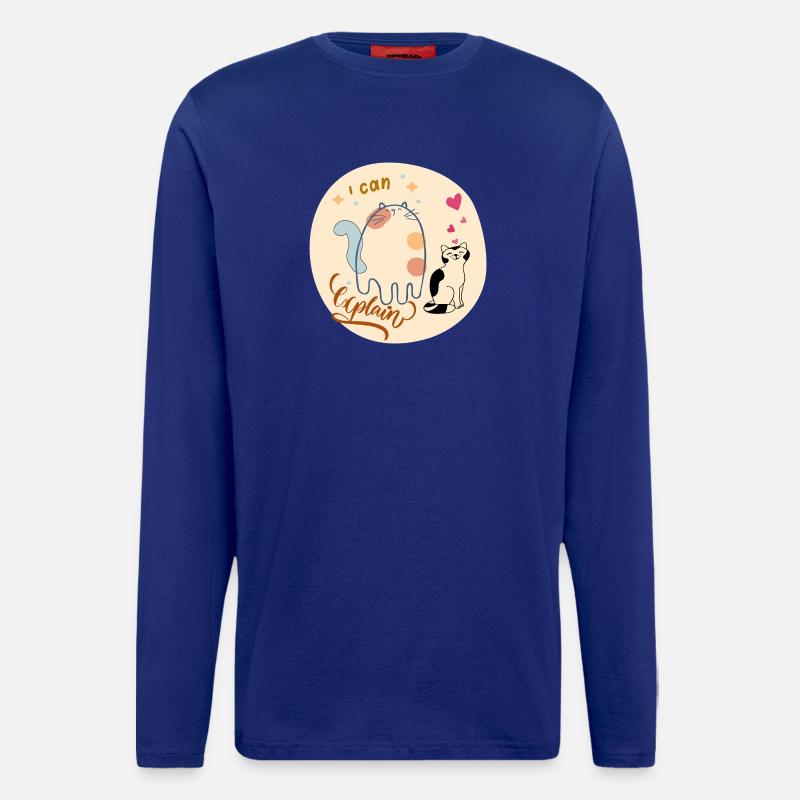 I can explain cat design - Longsleeve - made by SPREAD - Iconic Blue