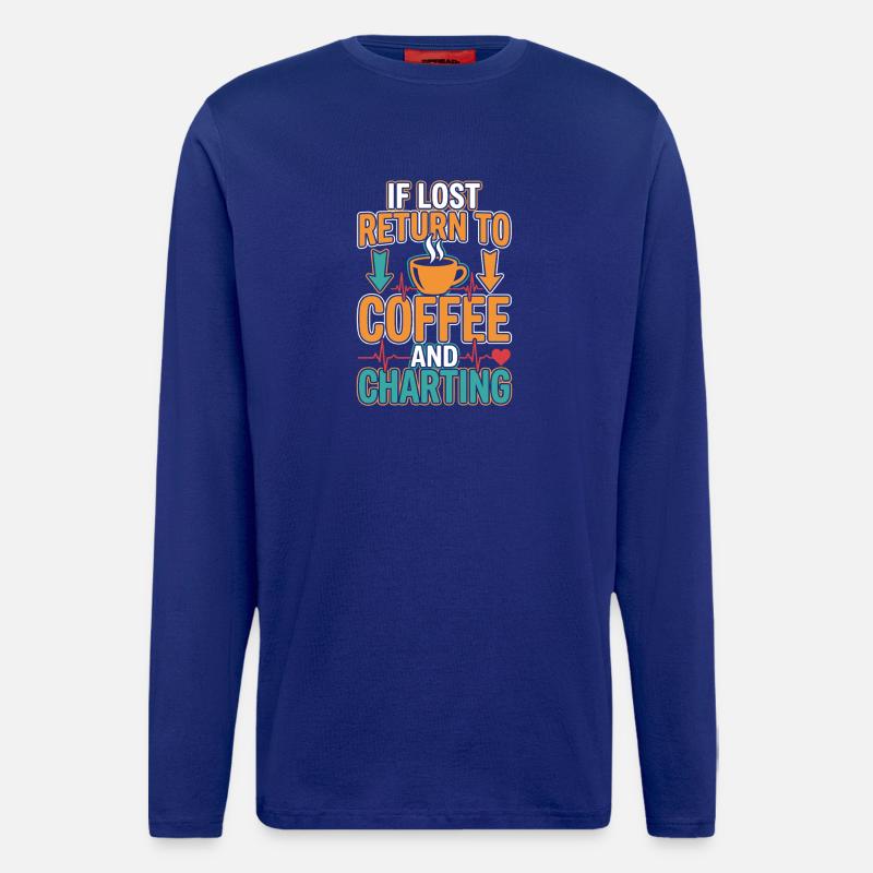 Night Shift Nurse, Tired - Longsleeve - made by SPREAD  - Iconic Blue