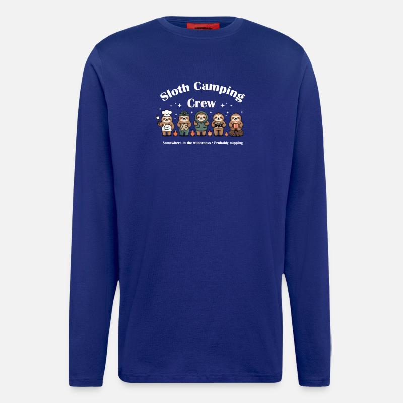 Sloth Camping Crew - Langarmshirt - made by SPREAD  - Iconic Blue