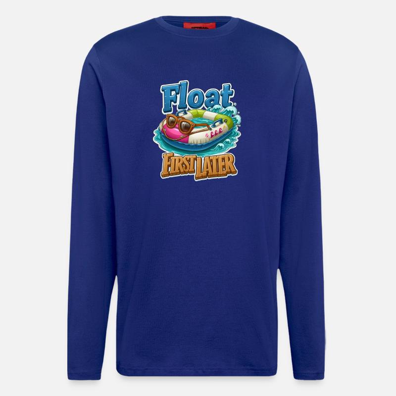 Erst schwimmen, später - Langarmshirt - made by SPREAD  - Iconic Blue