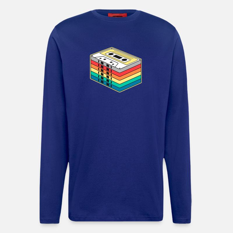 Vibrant Rainbow Cassette Tape - Longsleeve - made by SPREAD  - Iconic Blue