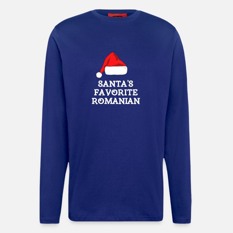 Santa's Lieblingsrumäne - Langarmshirt - made by SPREAD  - Iconic Blue