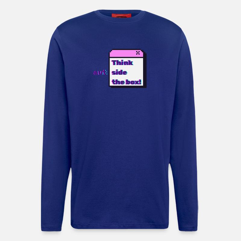Think autside the box - Glitch - Langarmshirt - made by SPREAD - Iconic Blue