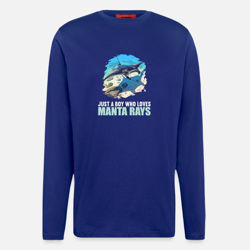 Rochen Mantarochen - Langarmshirt - made by SPREAD  - Iconic Blue