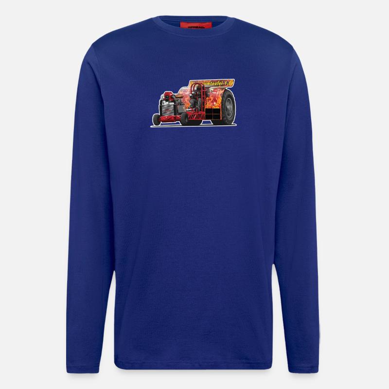 Tractor Pulling // Illustration - Langarmshirt - made by SPREAD - Iconic Blue