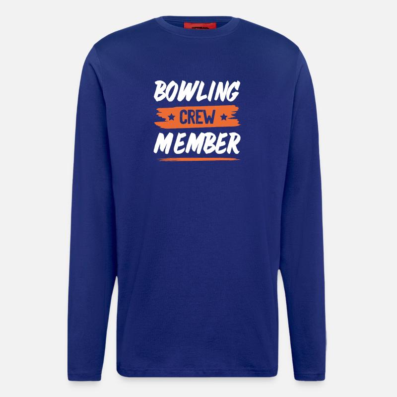Équipe de bowling - Manches longues bio décontracté fabriqué en UE - Iconic Blue