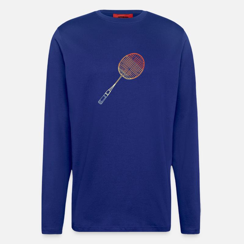 Badminton Racket Sketch - Longsleeve - made by SPREAD  - Iconic Blue