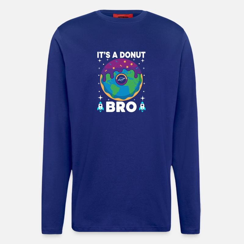Donut Erde Bro Flacherde Flatearth Schwurbel - Langarmshirt - made by SPREAD - Iconic Blue