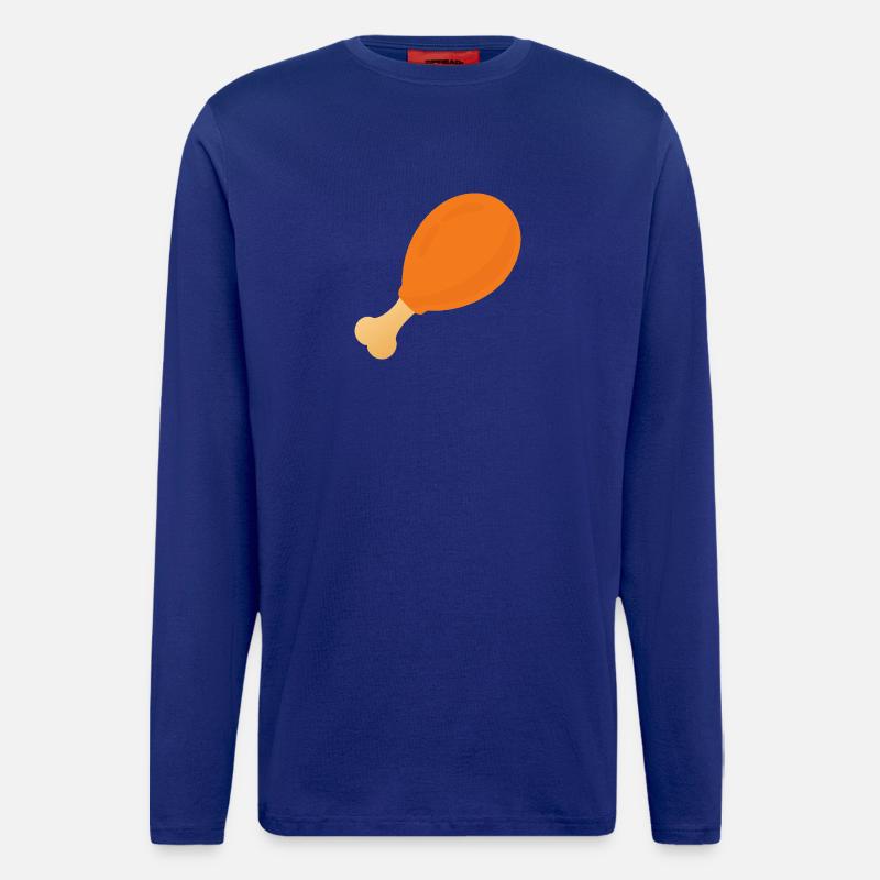 Pilon de poulet - Manches longues bio décontracté fabriqué en UE - Iconic Blue