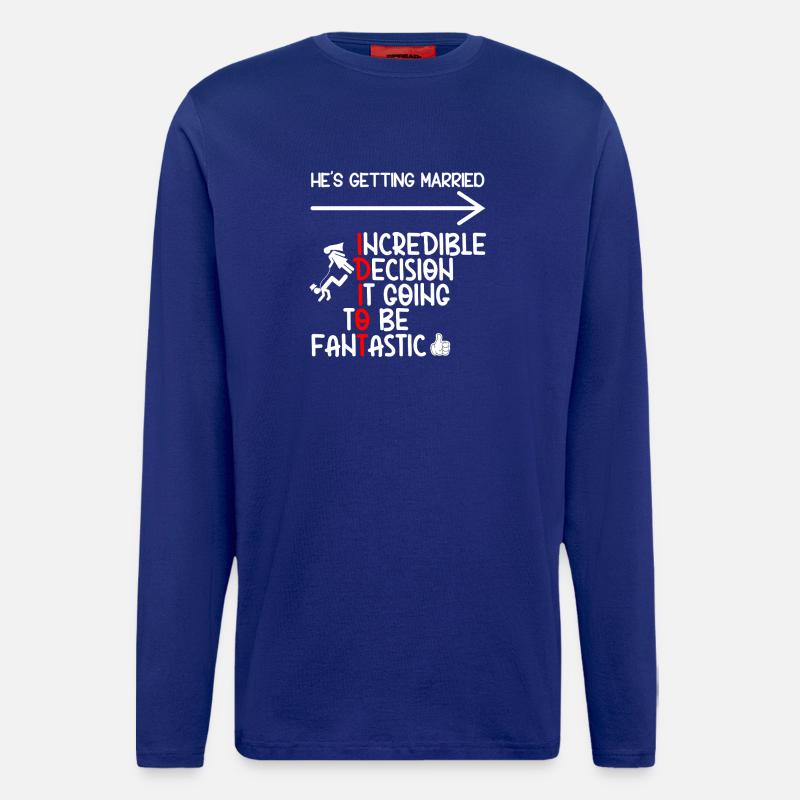 Witziger Bachelor-IDIOT - Langarmshirt - made by SPREAD  - Iconic Blue