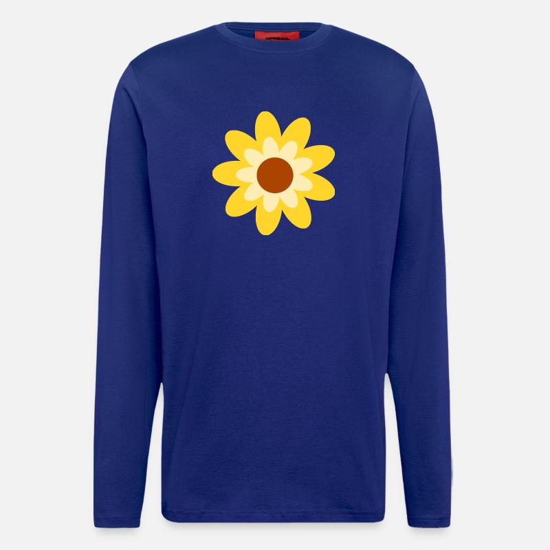 70s Flower Pattern Hippie Gift - Longsleeve - made by SPREAD  - Iconic Blue