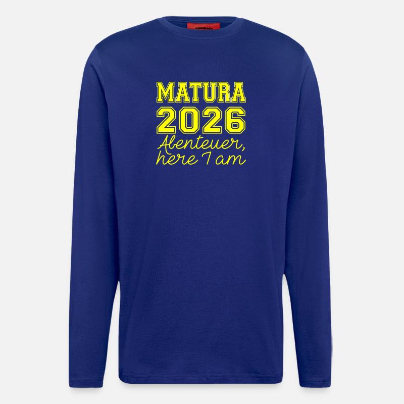 Matura 2026 Spruch - Manches longues bio décontracté fabriqué en UE - Iconic Blue