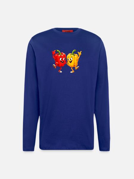 Peppers Vegetables at the Dance - Longsleeve - made by SPREAD  - Iconic Blue