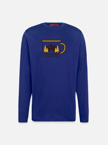 Berge Tasse Wander Logo - Langarmshirt - made by SPREAD  - Iconic Blue
