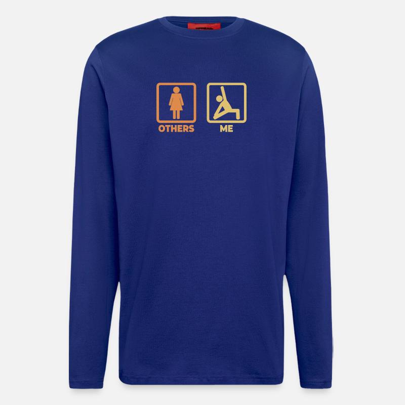 Yoga Strichmännchen - Langarmshirt - made by SPREAD - Iconic Blue
