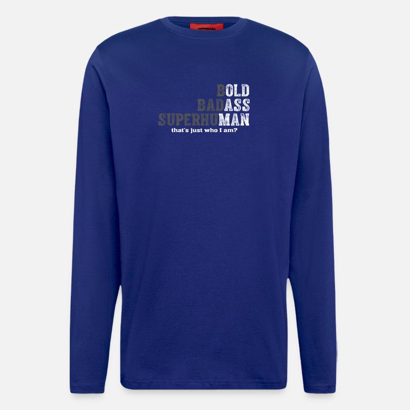 Bold Badass Superhuman - Langarmshirt - made by SPREAD  - Iconic Blue