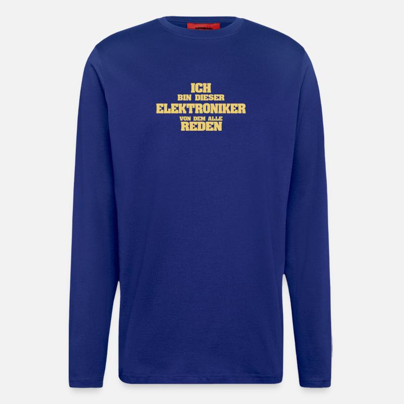 Arbeit Elektroniker - Langarmshirt - made by SPREAD  - Iconic Blue