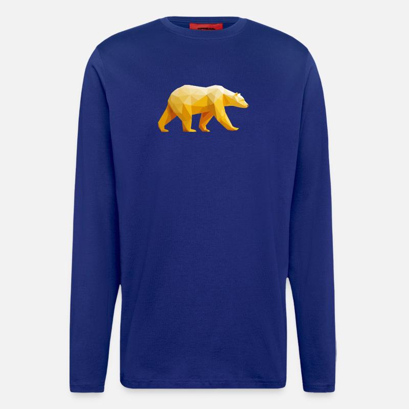 Polar Bär Polygon Eisbär Winter - Langarmshirt - made by SPREAD  - Iconic Blue