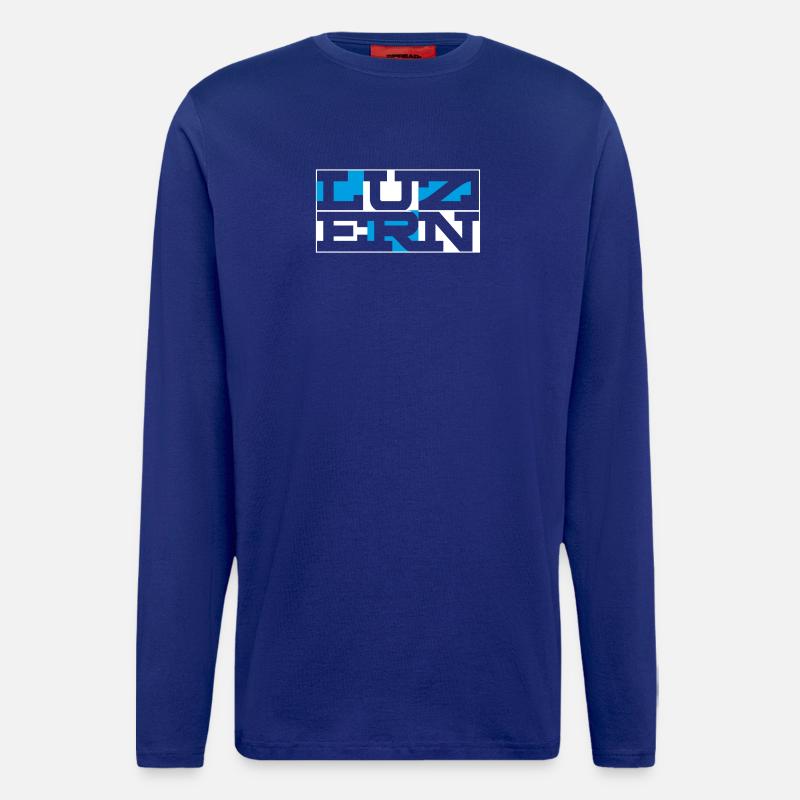 Lucerne Geometric Wordmark - Longsleeve - made by SPREAD - Iconic Blue