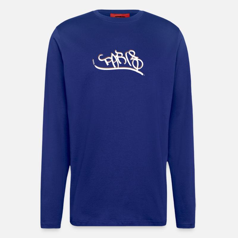 Graffiti Style Paris Design - Langarmshirt - made by SPREAD  - Iconic Blue