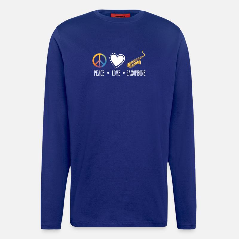 Saxofon - Langarmshirt - made by SPREAD  - Iconic Blue