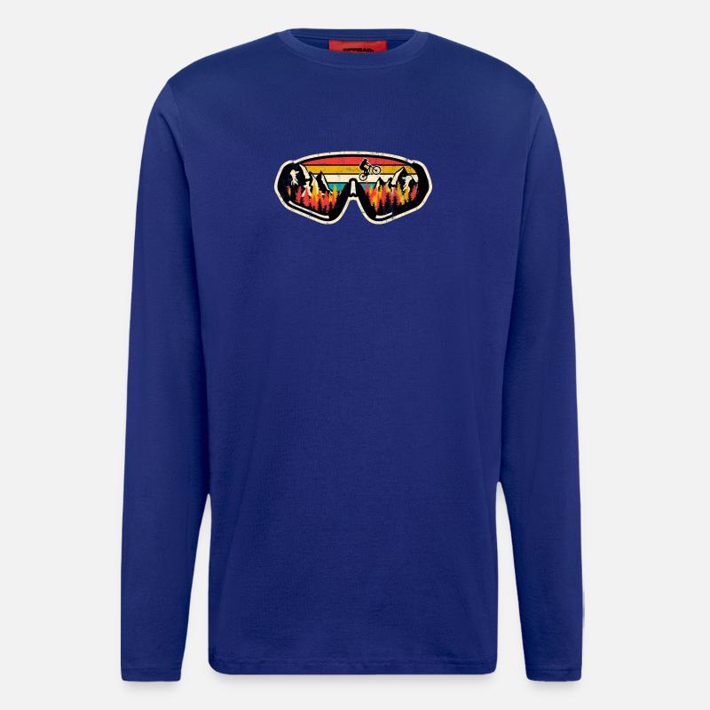 Retro MTB Sunset Schwimmbrille - Langarmshirt - made by SPREAD  - Iconic Blue