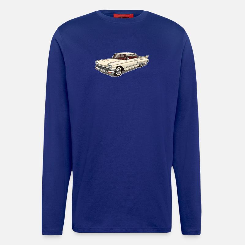 Klassischer Oldtimer - Elegantes Retro-Autodesign - Langarmshirt - made by SPREAD  - Iconic Blue