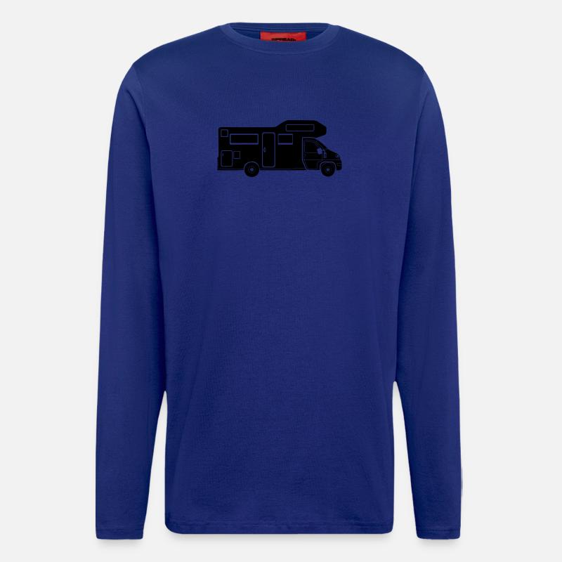 Motorhome silhouette – simple camping design - Longsleeve - made by SPREAD  - Iconic Blue