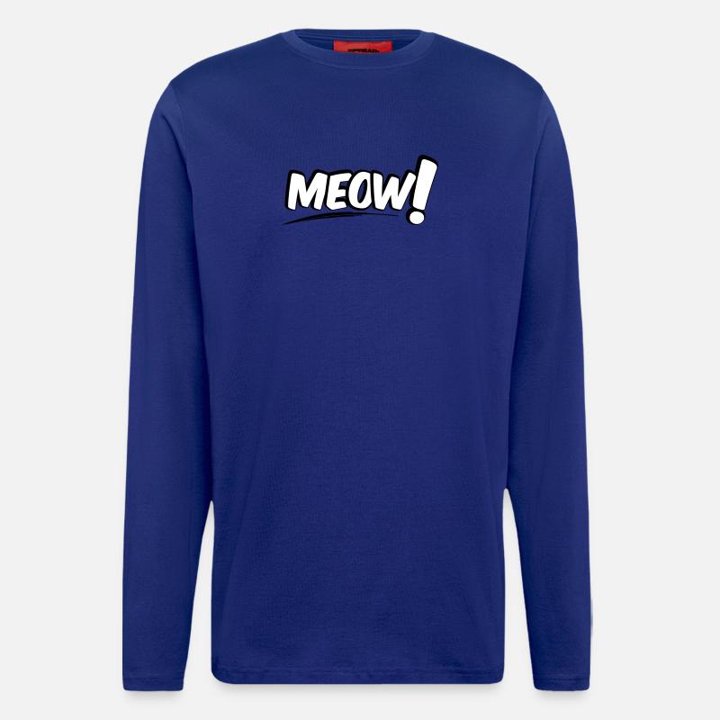 MEOW Miau Katze - Langarmshirt - made by SPREAD - Iconic Blue